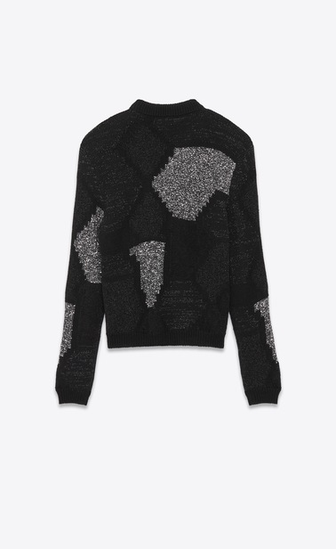 Lurex sweater in a geometric jacquard